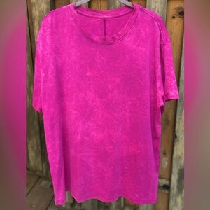 Lululemon Swiftly Tech Marble Pink Short Sleeve Size 12